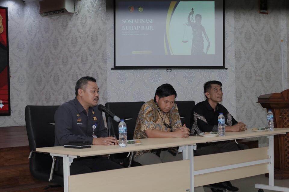 SAT RESKRIM POLRESTA PEKANBARU GELAR SOSIALISASI KUHAP DAN KOORDINASI PENGAWASAN PPNS KOTA PEKANBARU